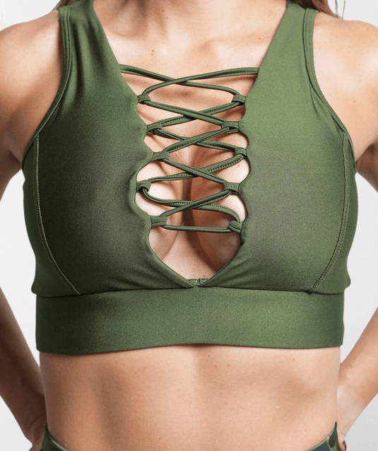 Dark Green Sports Bra - Mango Activewear