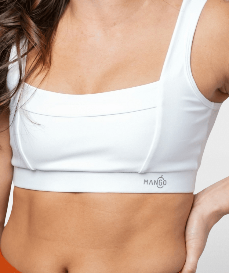 White Sports Bra - Mango Activewear